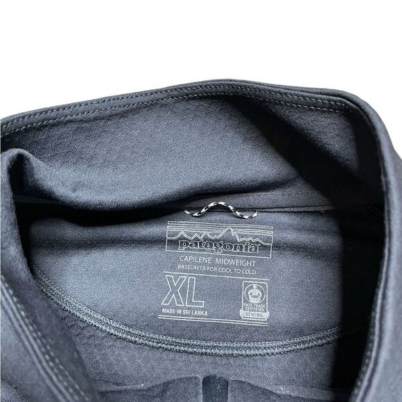 PATAGONIA Capilene Midweight Zip Neck Long Sleeve Shirt Gray Size XL - Picture 7 of 7